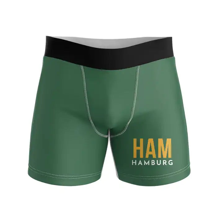 Hamburg Airport Helmut Schmidt (HAM) Men Boxers - Code - Green