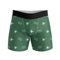 Thumbnail for Hamburg Airport Helmut Schmidt (HAM) Men Boxers - Pattern - Green