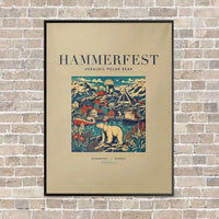 Thumbnail for HAMMERFEST - Poster - Canvas Framed - Beige