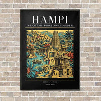 Thumbnail for HAMPI - Poster - Canvas Framed - Black