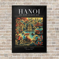 Thumbnail for HANOI - Poster - Canvas Framed - Black