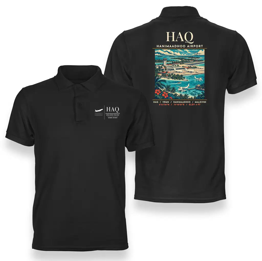 HAQ - Poster - Double-Side Polo - Black