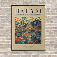 Thumbnail for HAT YAI - Poster - Canvas Framed - Beige