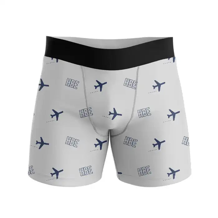 Borg El Arab Airport (HBE) Men Boxers - Pattern - Light Gray