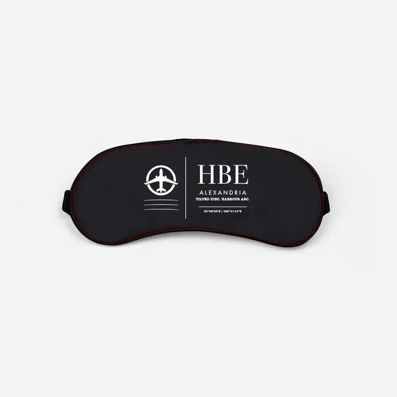 Borg El Arab Airport (HBE) Sleep Masks - Sleep Mask - Front - Black