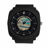 Thumbnail for Borg El Arab Airport (HBE) Aviator Watches - Badge - Rubber Strap - Black