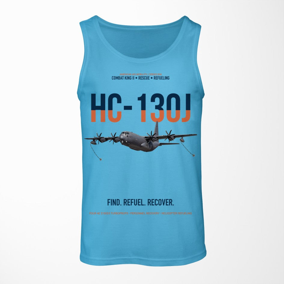 HC-130J COMBAT KING II design on sky blue tank top