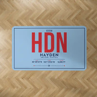 Thumbnail for Yampa Valley Airport (HDN) Carpets - Carpet Rectangle - ID Tag - Light Blue V2