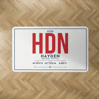 Thumbnail for Yampa Valley Airport (HDN) Carpets - Carpet Rectangle - ID Tag - White V2