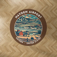 Thumbnail for Yampa Valley Airport (HDN) Carpets - Carpet Round - Badge - Brown V2
