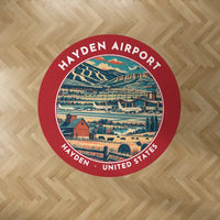 Thumbnail for Yampa Valley Airport (HDN) Carpets - Carpet Round - Badge - Red V2