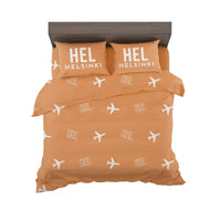 Thumbnail for Helsinki Airport (HEL) Bedding Sets & Blankets - Bedding Set - Pattern - Orange