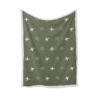 Thumbnail for Helsinki Airport (HEL) Bedding Sets & Blankets - Blanket - Pattern - Green Army