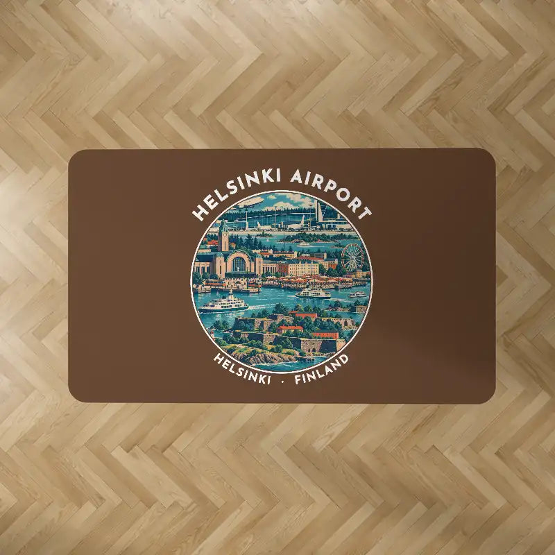 Helsinki Airport (HEL) Carpets - Carpet Rectangle - Badge - Brown V2