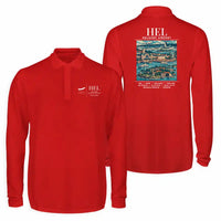 Thumbnail for Helsinki Airport (HEL) Premium Polo T-Shirts - Poster - Long Sleeve - Red