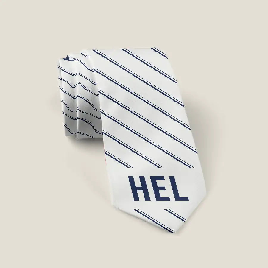 Helsinki Airport (HEL) Ties - Tie - Stripe - White