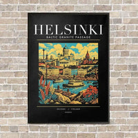 Thumbnail for HELSINKI - Poster - Canvas Framed - Black