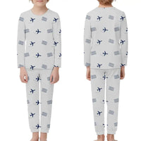 Thumbnail for Heraklion International Airport “Nikos Kazantzakis” (HER) Pajamas - Children Pajamas - Light Gray
