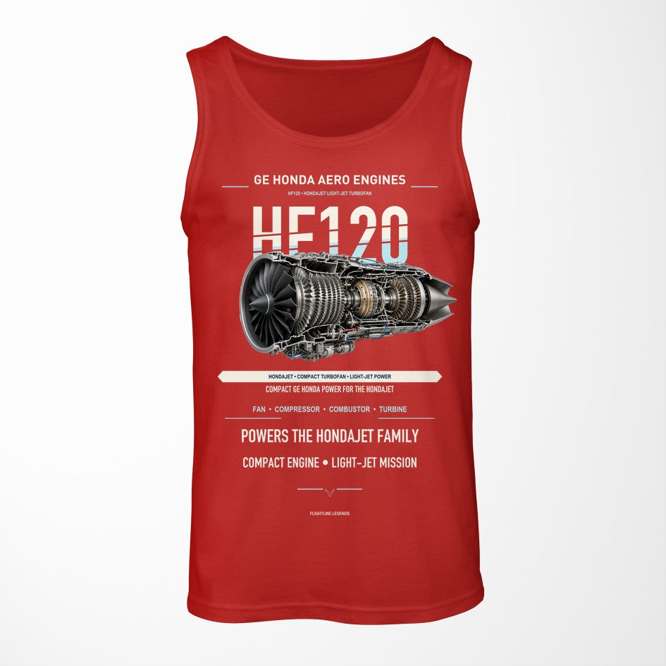HF120 design on red tank top
