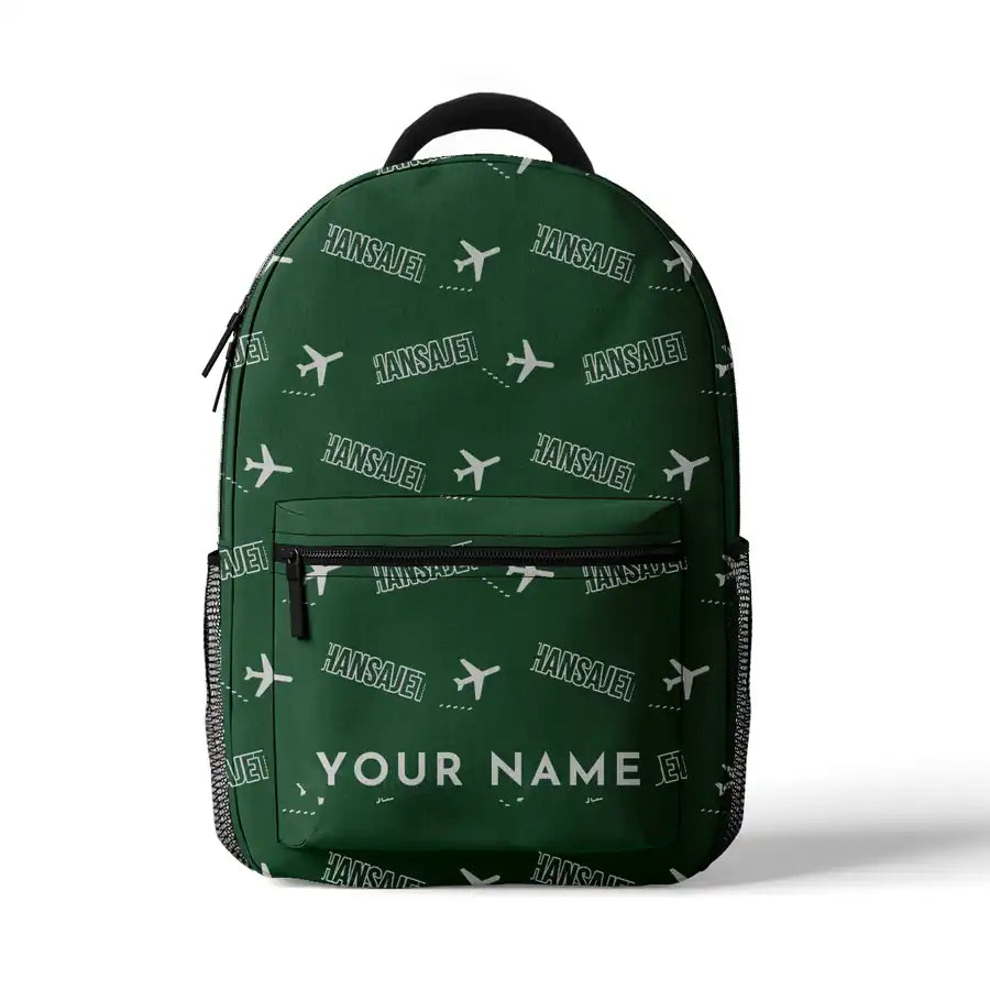 HFB 320 Hansa Jet - 3D Backpack - 3D Pattern + Name - Green