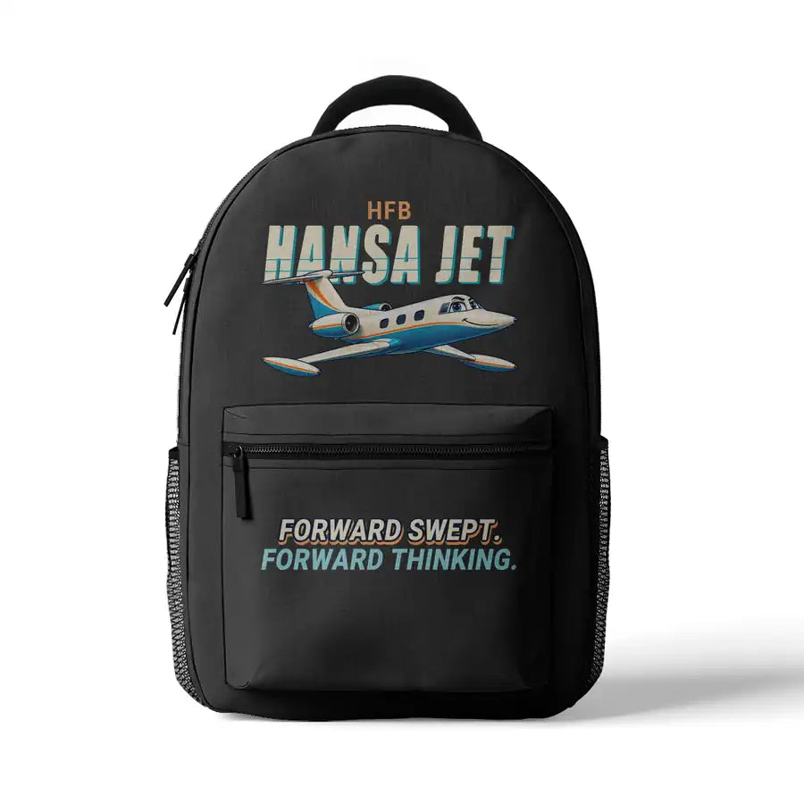 HFB 320 Hansa Jet - 3D Backpack - Cartoon - Gray