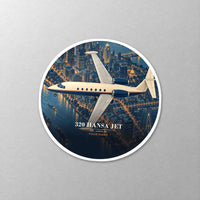 Thumbnail for HFB 320 Hansa Jet - 3D + Name - Circle Sticker - Close-up