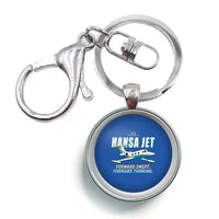 Thumbnail for HFB 320 Hansa Jet - Cartoon - Circle Key Chain - Blue