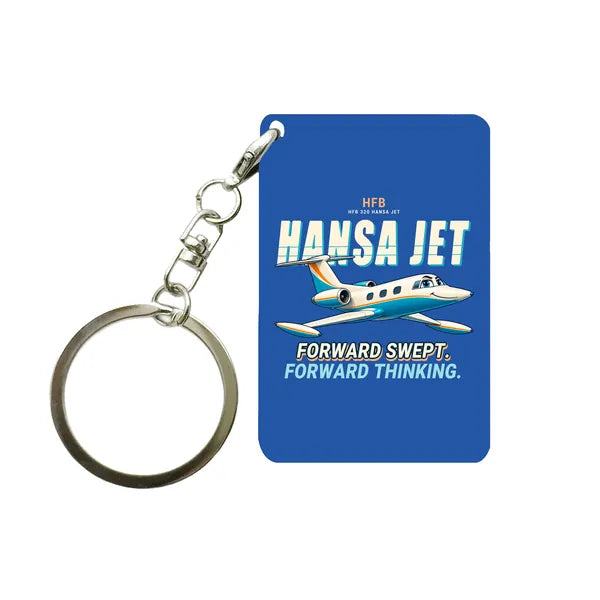 HFB 320 Hansa Jet - Cartoon - Key Chain - Blue