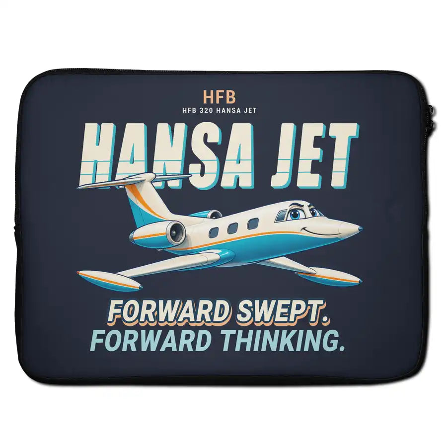 HFB 320 Hansa Jet - Cartoon - Laptop Sleeve