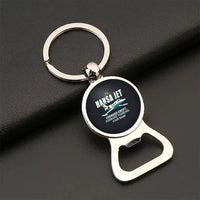 Thumbnail for HFB 320 Hansa Jet - Cartoon + Name - Bottle Opener Key Chain - Black