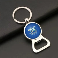Thumbnail for HFB 320 Hansa Jet - Cartoon + Name - Bottle Opener Key Chain - Blue
