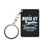 Thumbnail for HFB 320 Hansa Jet - Cartoon + Name - Key Chain - Black