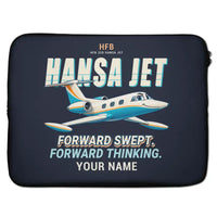 Thumbnail for HFB 320 Hansa Jet - Cartoon + Name - Laptop Sleeve