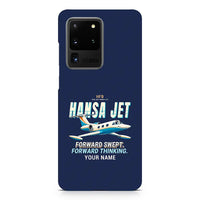 Thumbnail for HFB 320 Hansa Jet - Cartoon + Name - Samsung Case - Navy Blue