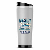 Thumbnail for HFB 320 Hansa Jet - Cartoon + Name - Stainless Steel (No Holder) - Light Gray