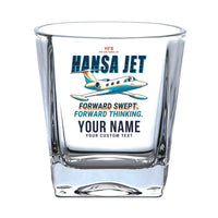 Thumbnail for HFB 320 Hansa Jet - Cartoon + Name - Whiskey Glass