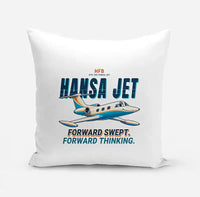 Thumbnail for HFB 320 Hansa Jet - Cartoon - Pillow - White