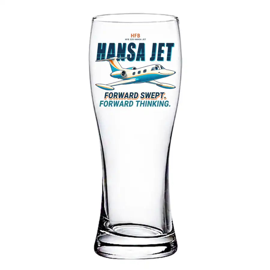 HFB 320 Hansa Jet - Cartoon - Pilsner Beer Glass