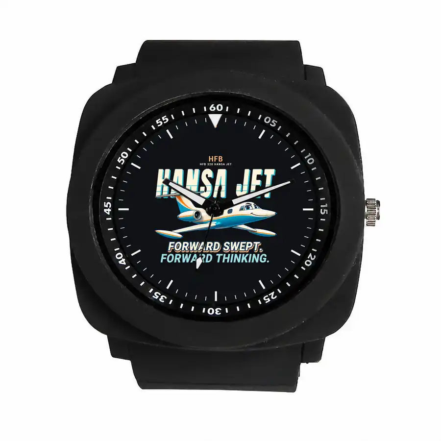 HFB 320 Hansa Jet - Cartoon - Rubber Strap - Black