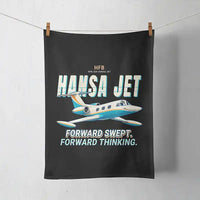 Thumbnail for HFB 320 Hansa Jet - Cartoon - Towel - Black