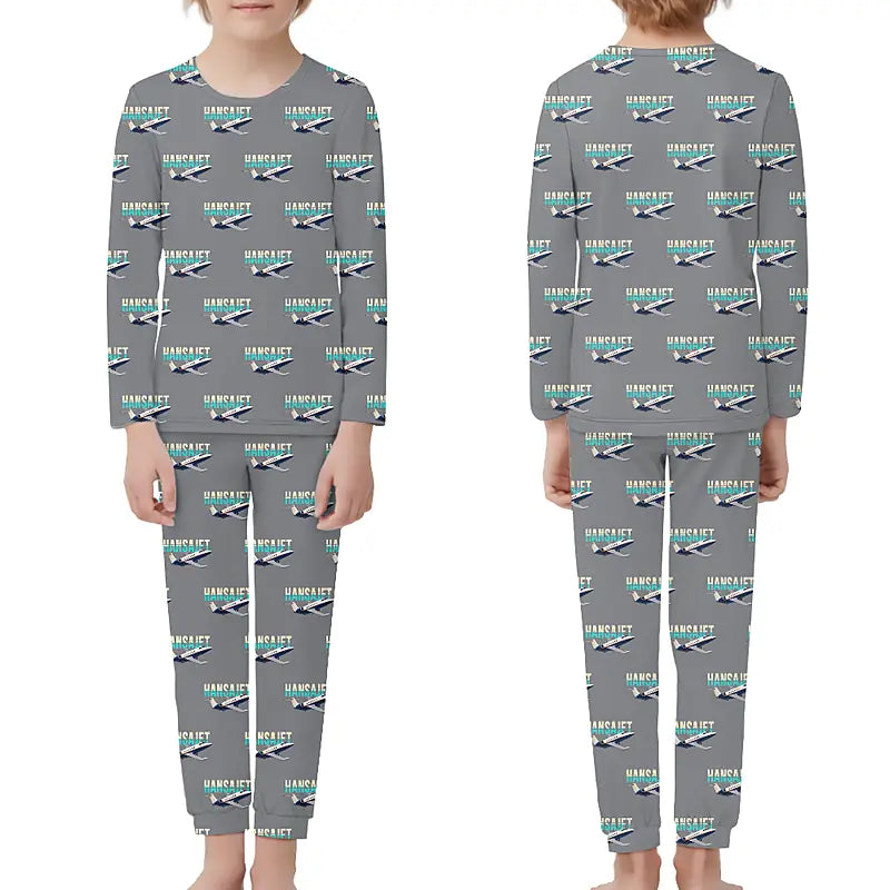 HFB 320 Hansa Jet - Children Pajamas - Original Pattern - Gray
