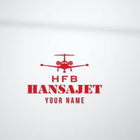 Thumbnail for HFB 320 Hansa Jet - Heritage Die-Cut - Red + Name - Die-Cut - Close-up
