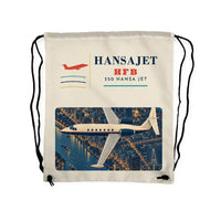 Thumbnail for HFB 320 Hansa Jet - Drawstring Bag - Classic - Beige