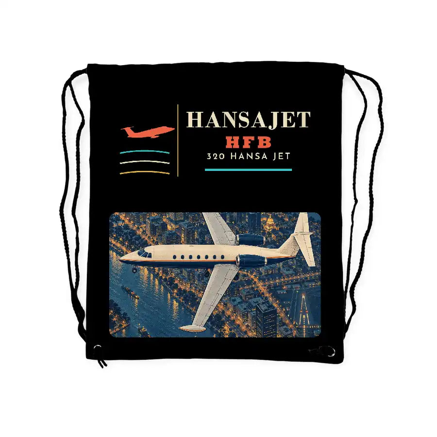 HFB 320 Hansa Jet - Drawstring Bag - Classic - Black