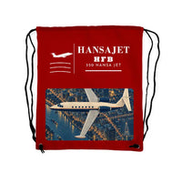 Thumbnail for HFB 320 Hansa Jet - Drawstring Bag - Classic - Red