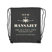 Thumbnail for HFB 320 Hansa Jet - Drawstring Bag - Heritage - Gray