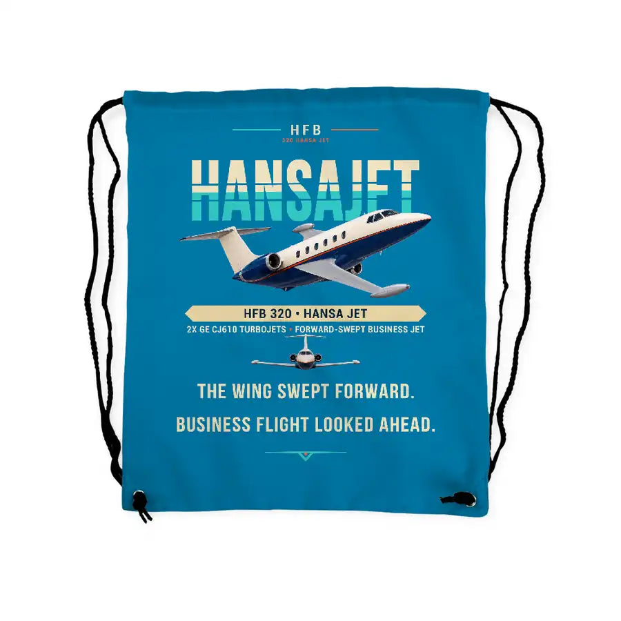 HFB 320 Hansa Jet - Drawstring Bag - Original - Light Blue