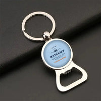 Thumbnail for HFB 320 Hansa Jet - Heritage + Name - Bottle Opener Key Chain - Light Blue