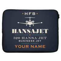 Thumbnail for HFB 320 Hansa Jet - Heritage + Name - Laptop Sleeve