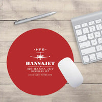 Thumbnail for HFB 320 Hansa Jet - Heritage - Round Mouse Pad - Red